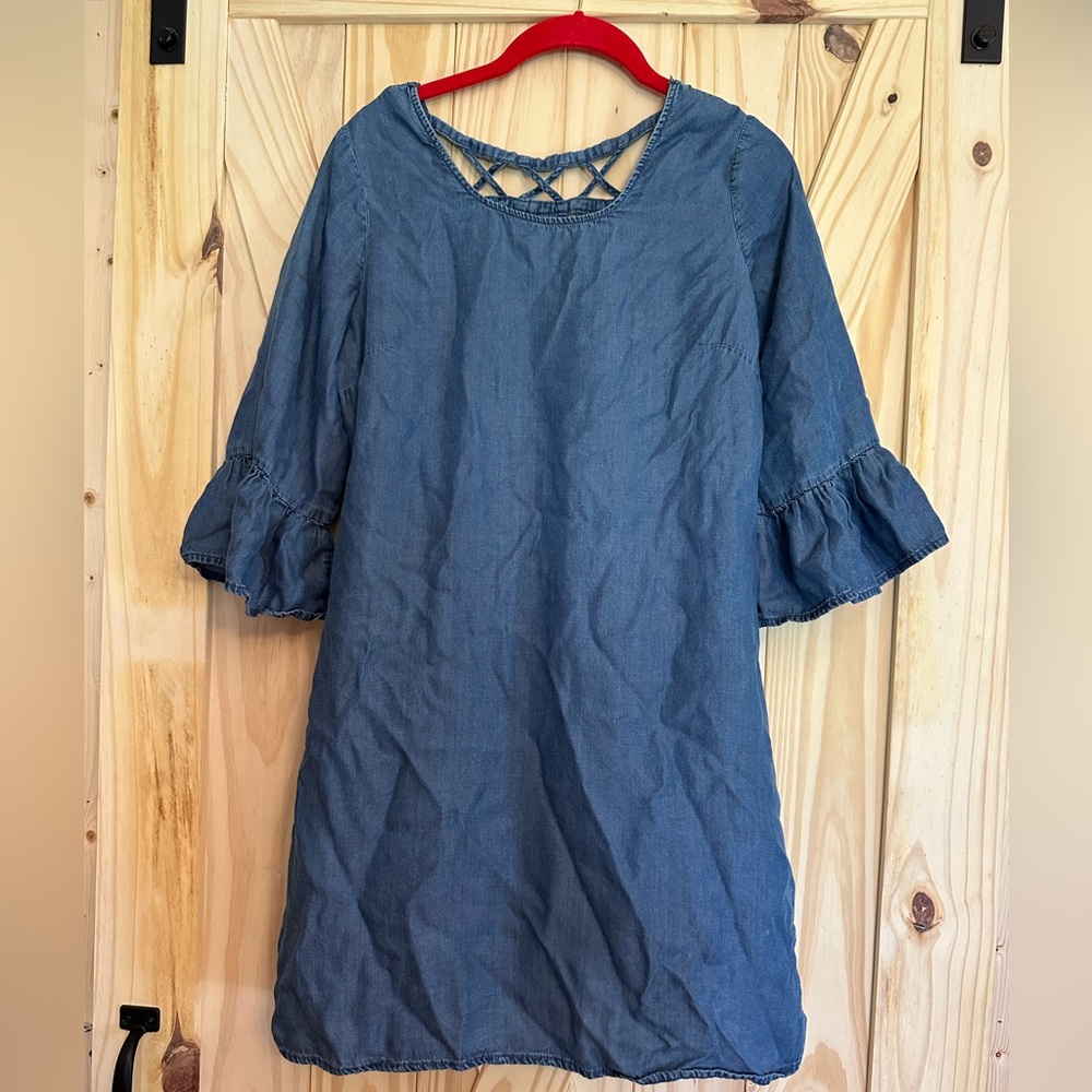 Denim chambray dress